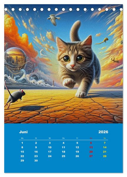Produktbild: Abenteuer mit Micki und Bullig! (Tischkalender 2026 DIN A5 hoch), CALVENDO Monatskalender