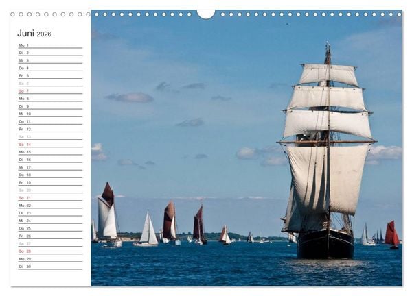 Produktbild: Historische Segelschiffe auf der Ostsee (Wandkalender 2026 DIN A3 quer), CALVENDO Monatskalender