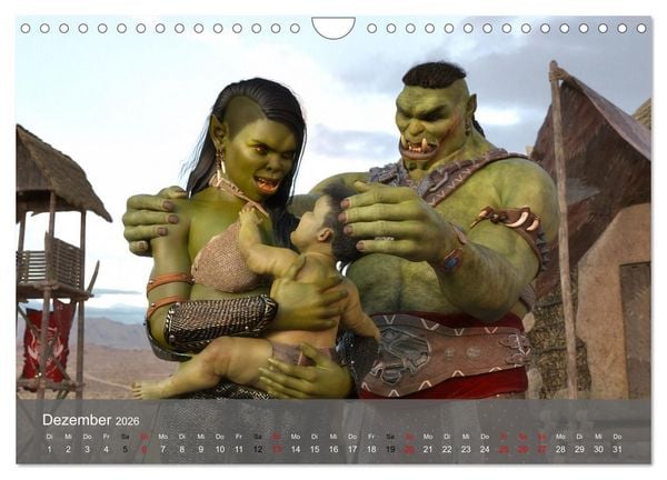 Produktbild: Welt der Orks (Wandkalender 2026 DIN A4 quer), CALVENDO Monatskalender