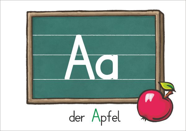Produktbild: Mein Tafel ABC in Druckschrift mit Artikeln