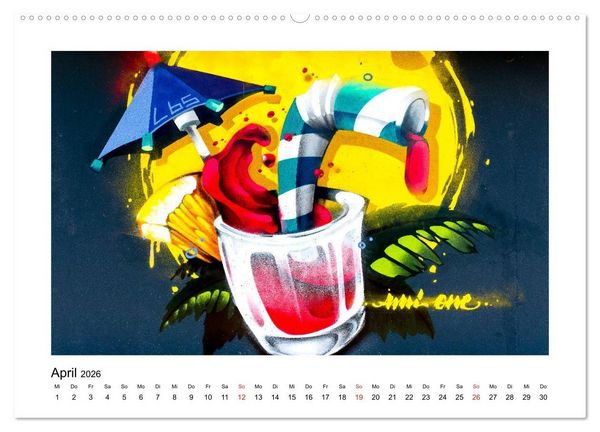 Produktbild: Streetart for home Michael Jaster (hochwertiger Premium Wandkalender 2026 DIN A2 quer), Kunstdruck in Hochglanz