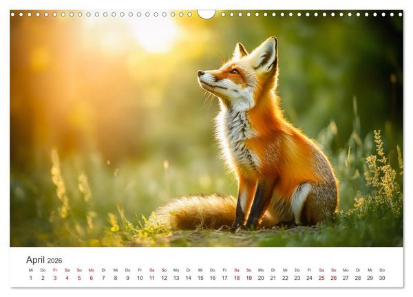 Produktbild: Wild und weich - Die zauberhafte Welt der Rotf&uuml;chse (Wandkalender 2026 DIN A3 quer), CALVENDO Monatskalender