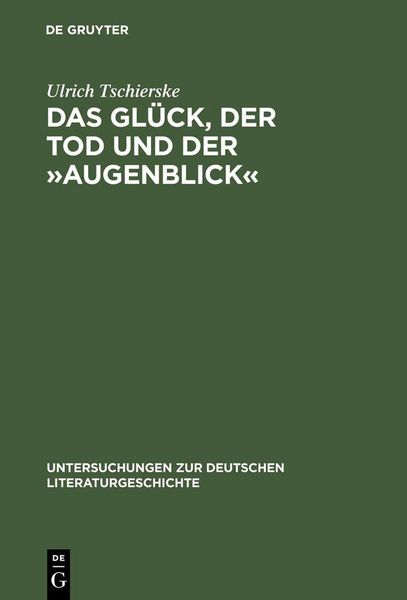 Produktbild: Das Gl&uuml;ck, der Tod und der 'Augenblick'