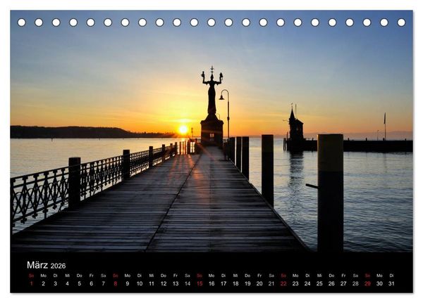 Produktbild: Bodensee - Uferlandschaften im sch&ouml;nsten Licht 2026 (Tischkalender 2026 DIN A5 quer), CALVENDO Monatskalender