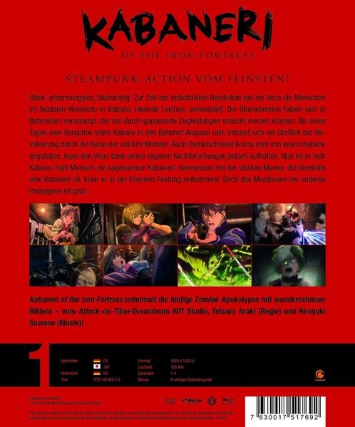 Produktbild: Kabaneri of the Iron Fortress - Blu-ray Vol. 1