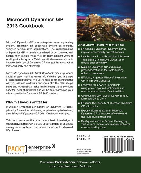 Produktbild: Microsoft Dynamics GP 2013 Cookbook