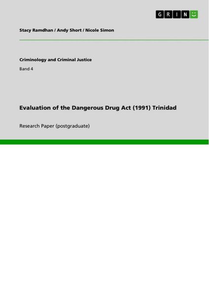 Produktbild: Evaluation of the Dangerous Drug Act (1991) Trinidad
