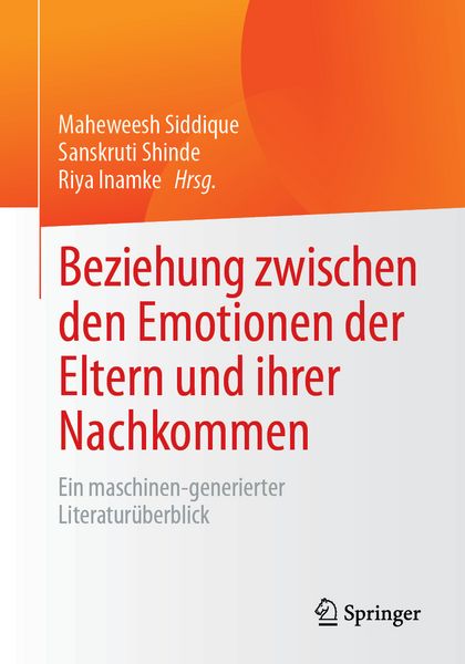 Produktbild: Beziehung zwischen den Emotionen der Eltern und ihrer Nachkommen