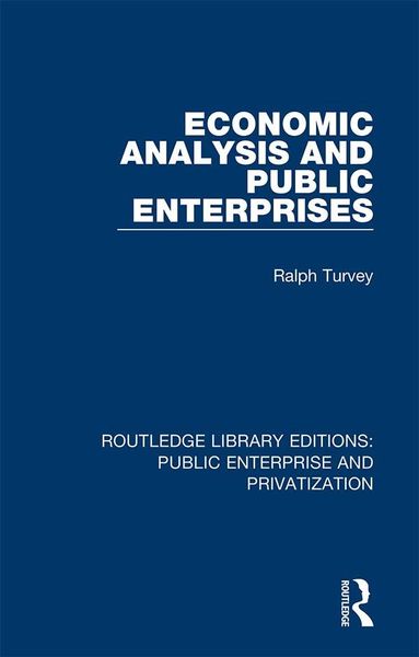 Produktbild: Economic Analysis and Public Enterprises