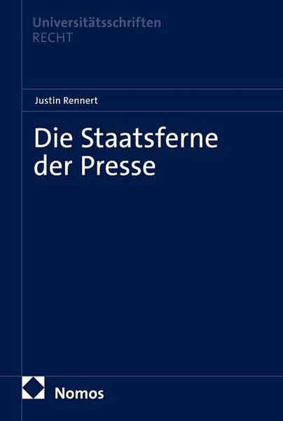 Produktbild: Die Staatsferne der Presse