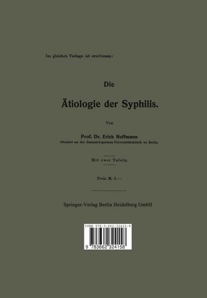 Produktbild: Die experimentelle Syphilisforschung nach ihrem gegenw&auml;rtigen Stande
