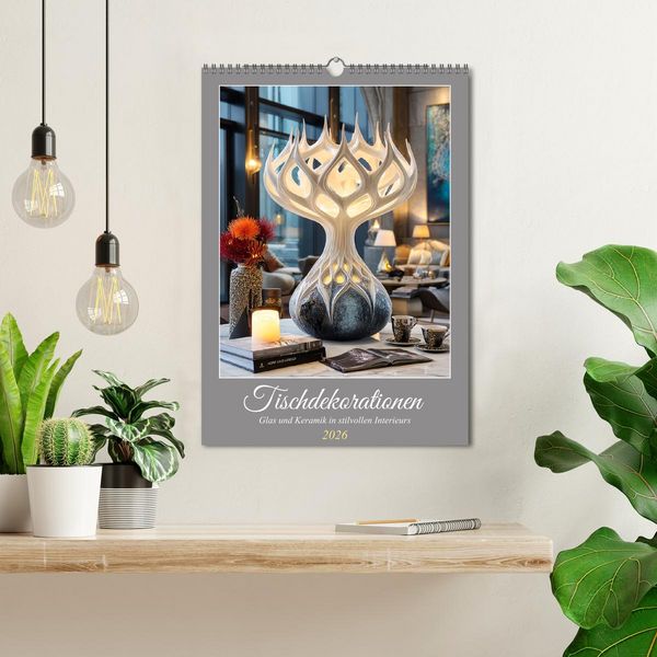 Produktbild: Tischdekorationen. Glas und Keramik in stilvollen Interieurs (Wandkalender 2026 DIN A3 hoch), CALVENDO Monatskalender