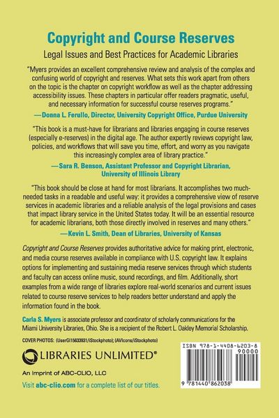 Produktbild: Copyright and Course Reserves