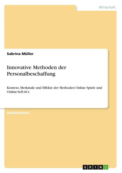Produktbild: Innovative Methoden der Personalbeschaffung