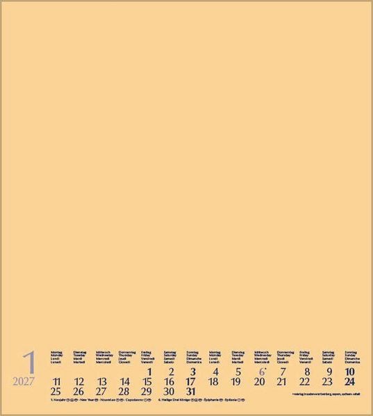 Produktbild: Foto-Malen-Basteln Bastelkalender beige 2027