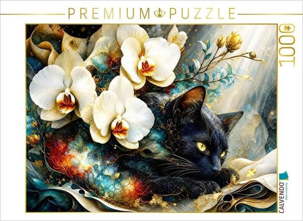 CALVENDO Puzzle Katzenvision voller Eleganz | 1000 Teile Lege-Größe 64 × 48 cm Foto-Puzzle für glückliche Stunden