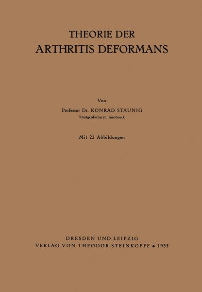 Produktbild: Theorie der Arthritis Deformans
