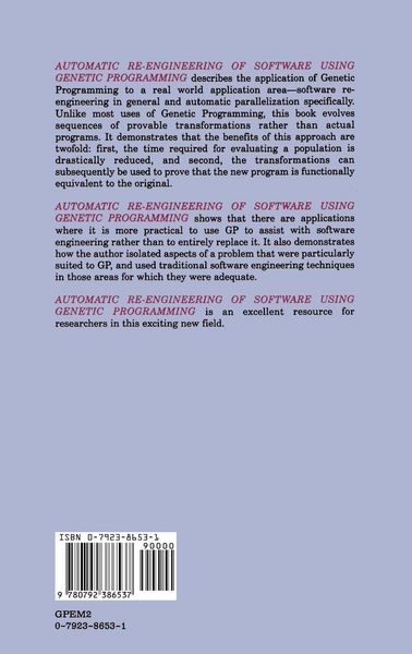 Produktbild: Automatic Re-engineering of Software Using Genetic Programming