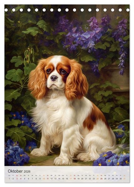 Produktbild: Cavalier King Charles Spaniel (Tischkalender 2026 DIN A5 hoch), CALVENDO Monatskalender