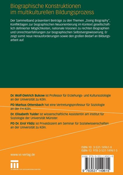 Produktbild: Biographische Konstruktionen im multikulturellen Bildungsprozess
