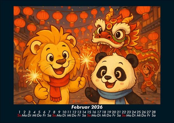 Produktbild: Buschi und Pippin - Abenteuer in Asien 2026 Fotokalender DIN A5