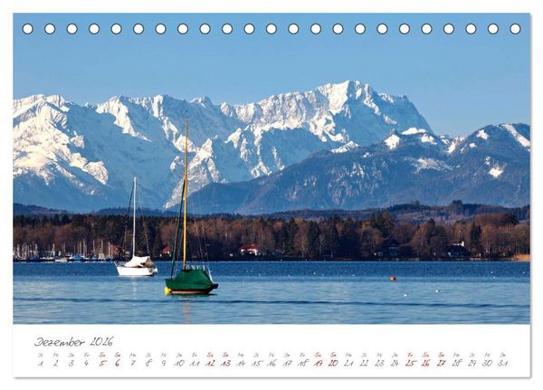 Produktbild: Das F&uuml;nf-Seen-Land Oberbayern (Tischkalender 2026 DIN A5 quer), CALVENDO Monatskalender