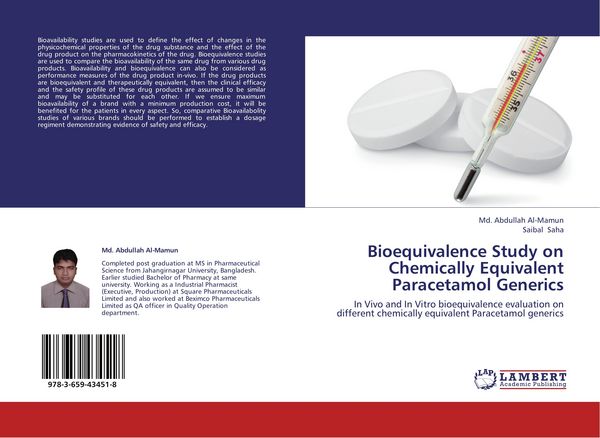 Produktbild: Bioequivalence Study on Chemically Equivalent Paracetamol Generics