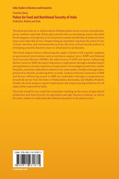 Produktbild: Pulses for Food and Nutritional Security of India