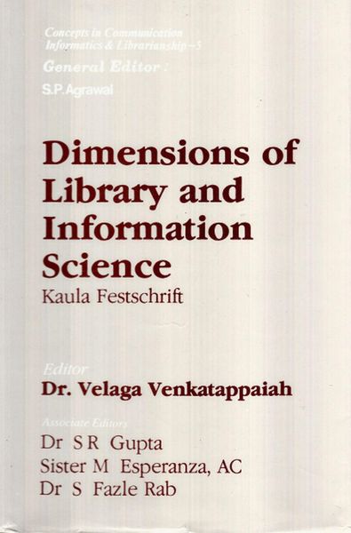Produktbild: Dimensions of Library and Information Science Kaula Festschrift