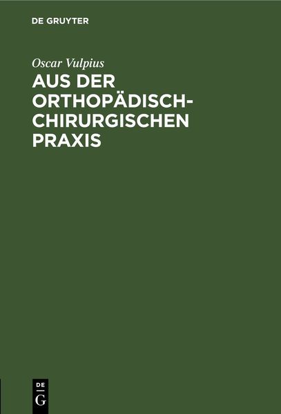 Produktbild: Aus der orthop&auml;disch-chirurgischen Praxis