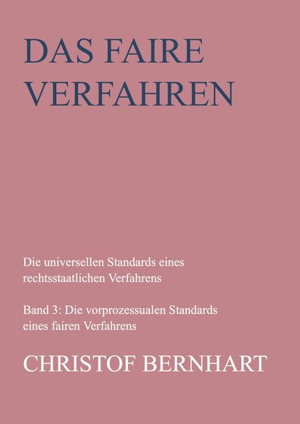 Das faire Verfahren, Taschenbuch von Christof Bernhart, Bookmundo Direct, 9789463982863