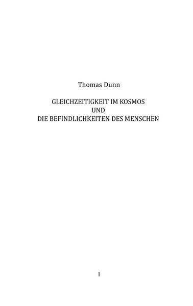 Produktbild: Gleichzeitigkeit im Kosmos