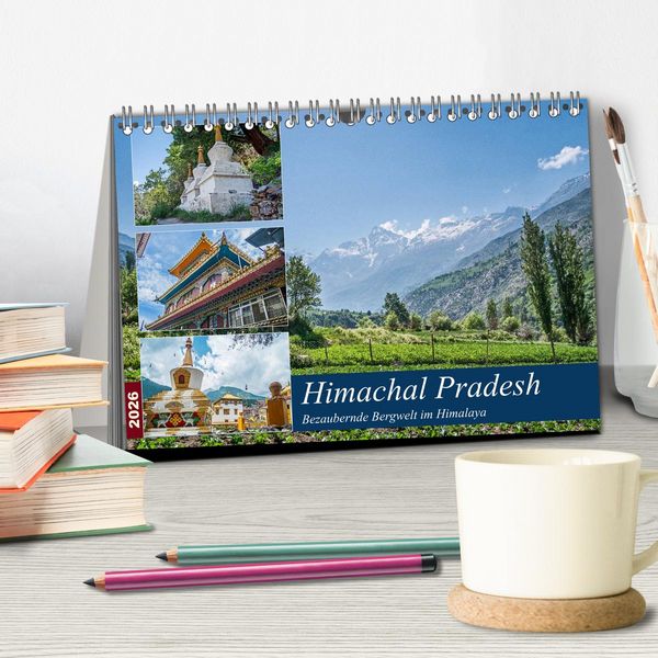 Produktbild: Himachal Pradesh - Bezaubernde Bergwelt im Himalaya (Tischkalender 2026 DIN A5 quer), CALVENDO Monatskalender