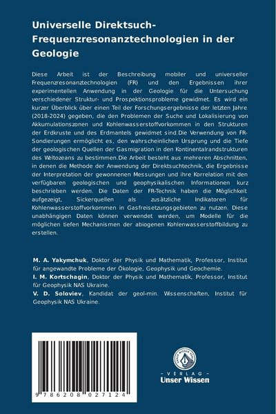 Produktbild: Universelle Direktsuch-Frequenzresonanztechnologien in der Geologie
