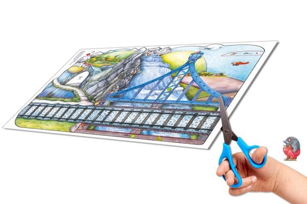 Produktbild: Eisenbahn basteln Bastelbogen Ausschneidebogen zum Spielen