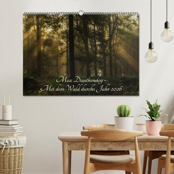 Produktbild: Max Dauthendey - Mit dem Wald durchs Jahr (Wandkalender 2026 DIN A2 quer), CALVENDO Monatskalender