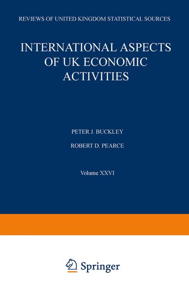 Produktbild: International Aspects of UK Economic Activities