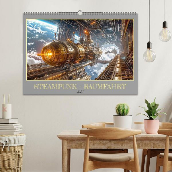 Produktbild: Steampunk-Raumfahrt (Wandkalender 2026 DIN A2 quer), CALVENDO Monatskalender