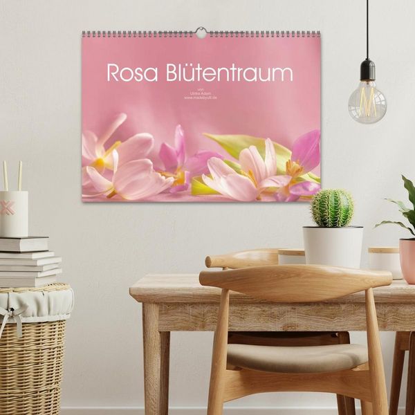 Produktbild: Rosa Bl&uuml;tentraum (Wandkalender 2027 DIN A3 quer), CALVENDO Monatskalender