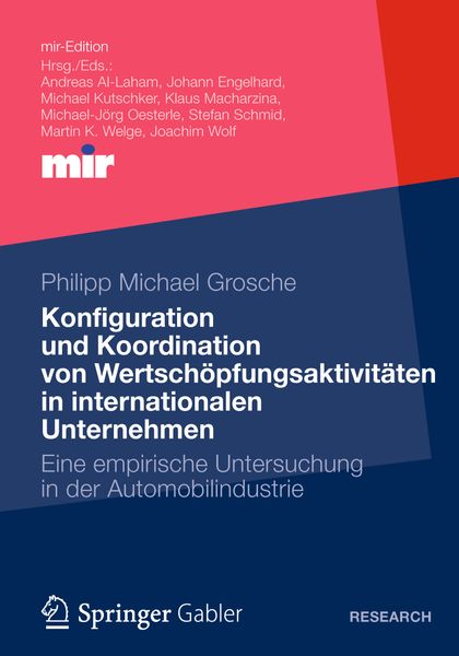 Produktbild: Konfiguration und Koordination von Wertsch&ouml;pfungsaktivit&auml;ten in internationalen Unternehmen