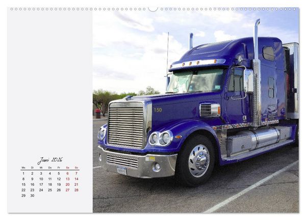 Produktbild: Langhauber. Coole Trucks in den USA (hochwertiger Premium Wandkalender 2026 DIN A2 quer), Kunstdruck in Hochglanz