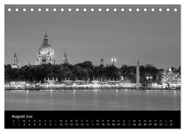 Produktbild: Hannover Monochrome Impressionen (Tischkalender 2026 DIN A5 quer), CALVENDO Monatskalender