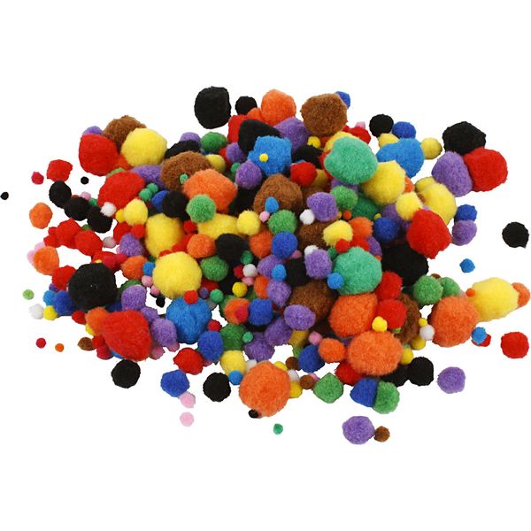 Produktbild: Creativ Company Pompons, D 5-40 mm, Sortierte Farben, 42 g