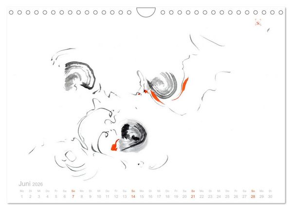 Produktbild: Simply Black and White/ Einfach Schwarz und Weiss - Kunst (Wandkalender 2026 DIN A4 quer), CALVENDO Monatskalender