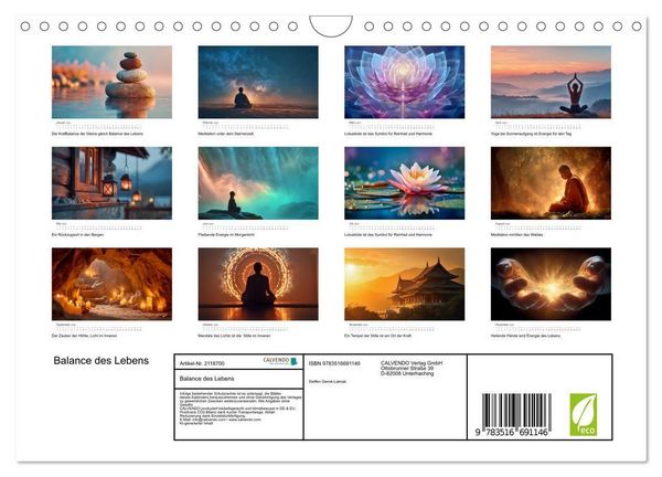 Produktbild: Balance des Lebens (Wandkalender 2026 DIN A4 quer), CALVENDO Monatskalender