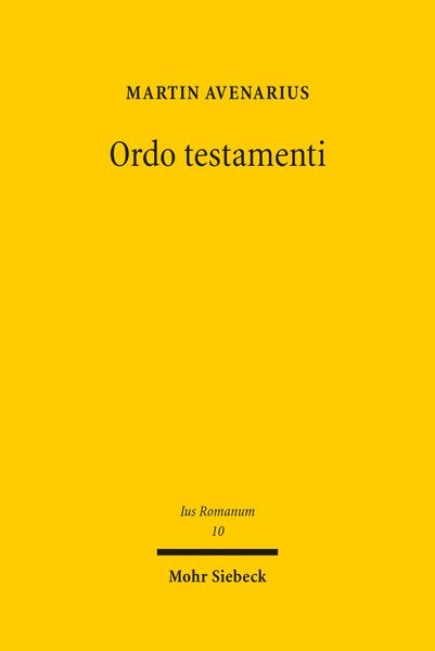 Produktbild: Ordo testamenti