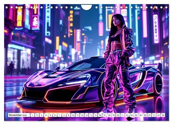 Produktbild: Cars & Girls (Wandkalender 2026 DIN A4 quer), CALVENDO Monatskalender