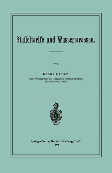 Produktbild: Staffeltarife und Wasserstrassen
