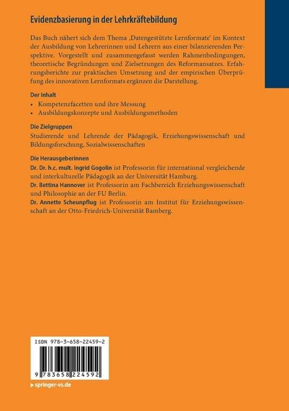 Produktbild: Evidenzbasierung in der Lehrkr&auml;ftebildung