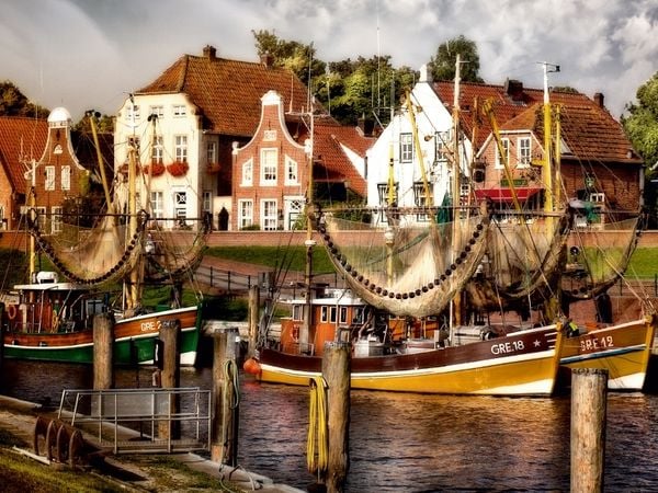 Produktbild: CALVENDO Puzzle Der alte Hafen Greetsiel | 1000 Teile Lege-Gr&ouml;&szlig;e 64x48cm Foto-Puzzle f&uuml;r gl&uuml;ckliche Stunden